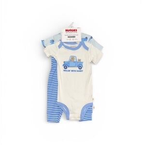 239. Huggies Babies Size 6 Months Matching Set - Blue and White NWT